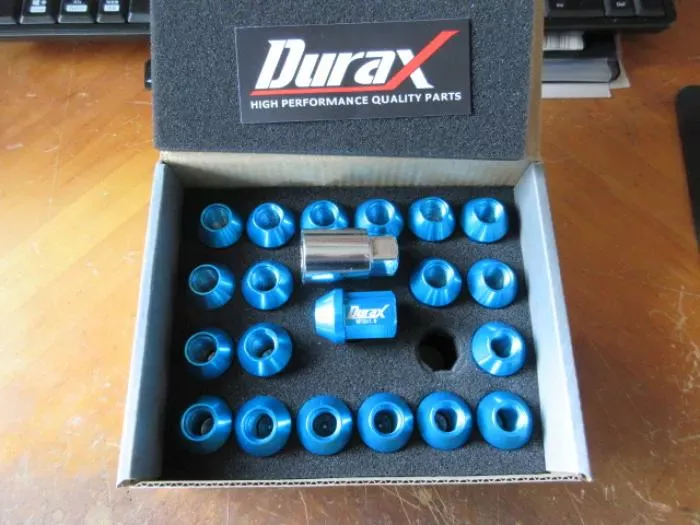 DURAX アルミホイールナットM12×1.5ピッチ・ブルー