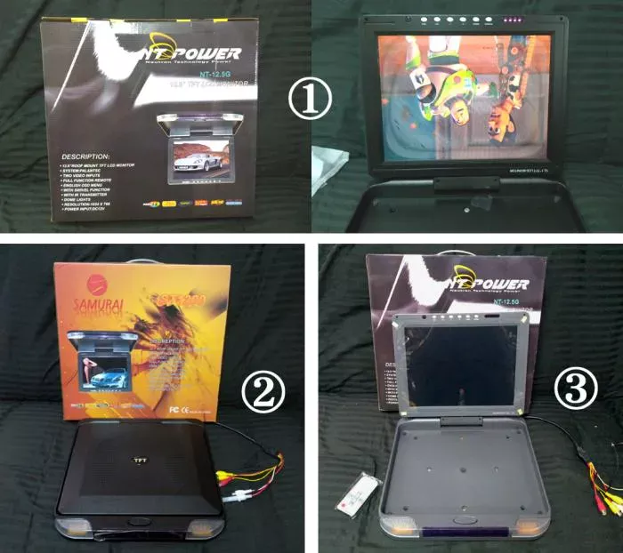 フリップダウンモニター 3個 ￥1,500